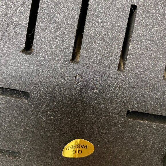 Henckels Black Wood Knife Block Only Cutlery Storage 12 Slots 7.5" H 4.5" W - Picture 8 of 9